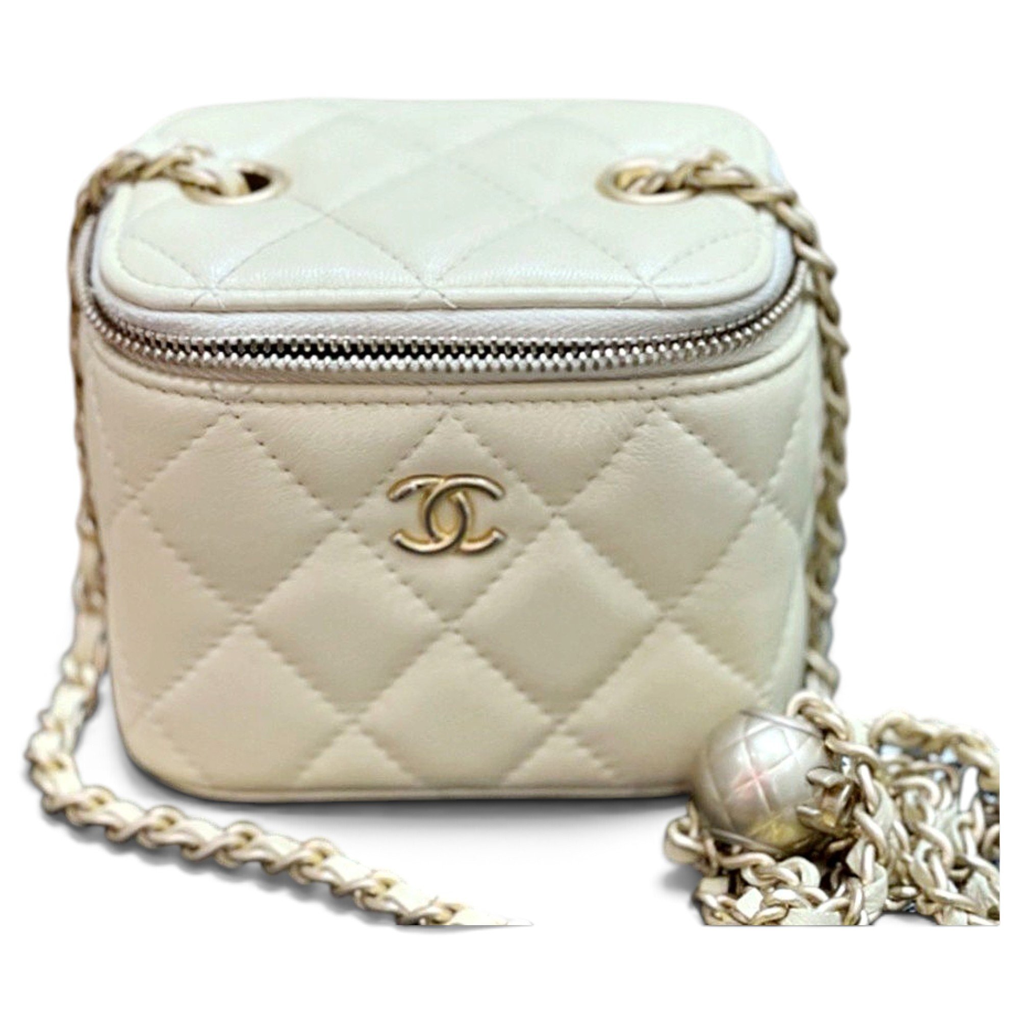 Vanity leather handbag