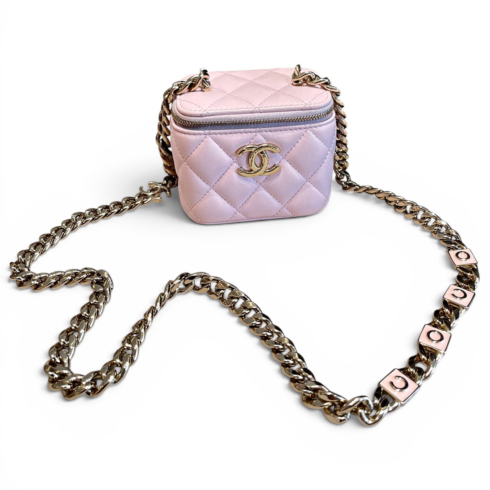 Trendy CC Vanity leather handbag