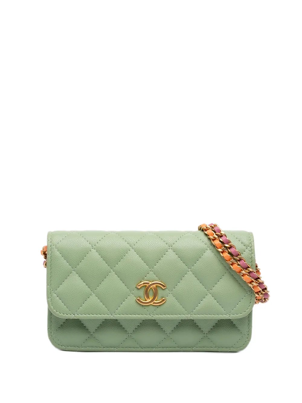 2021-2026 Mini CC Quilted Caviar Clutch With Chain crossbody bag