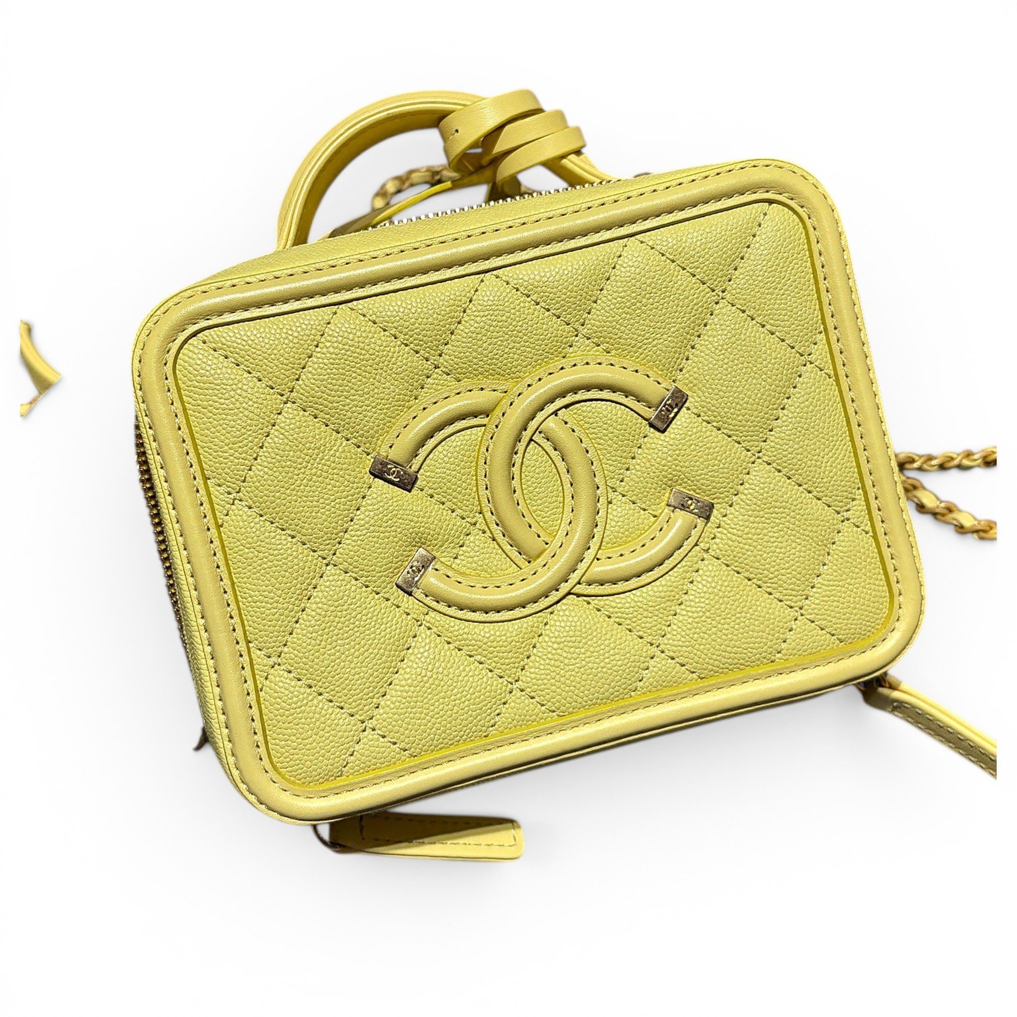 Vanity leather handbag