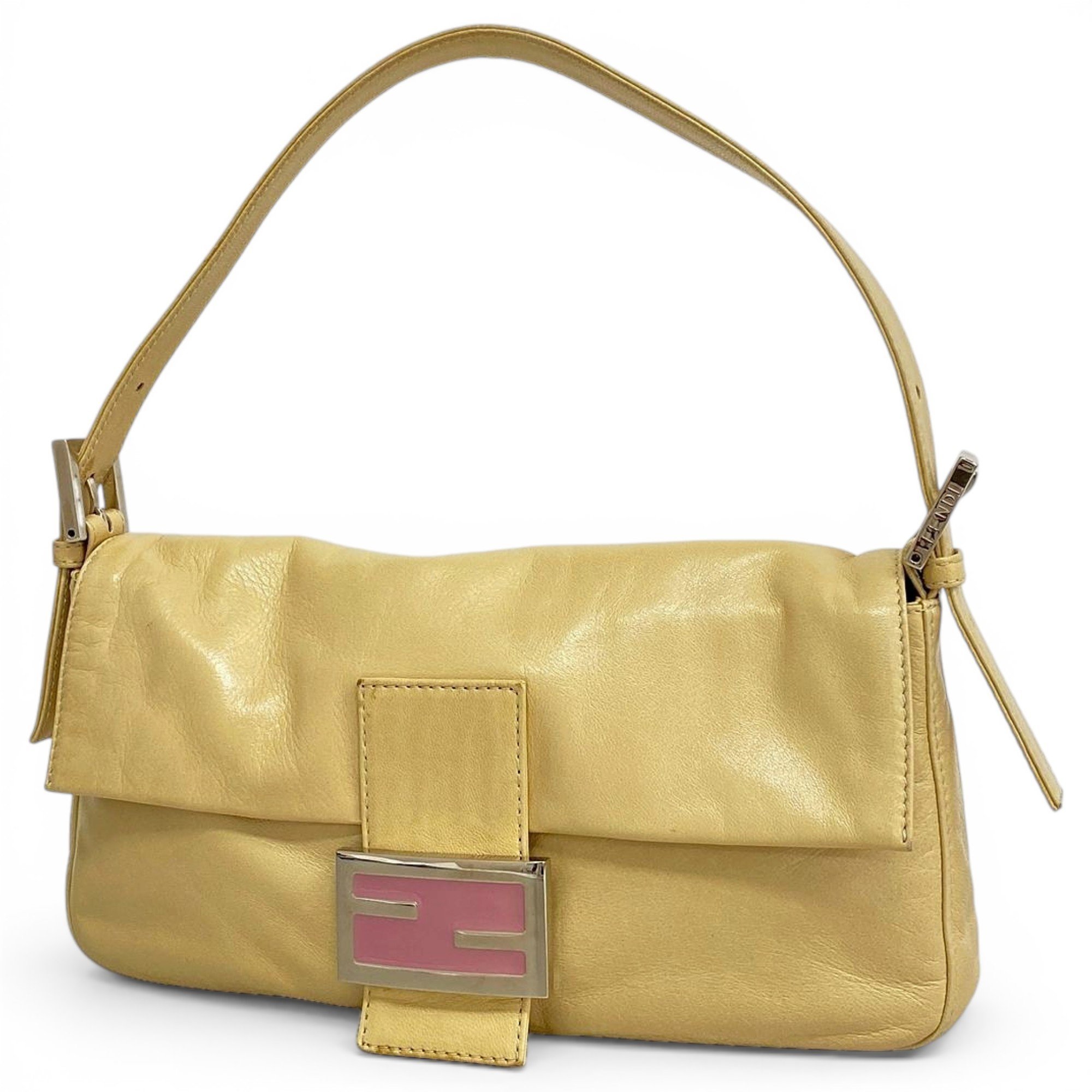 Pocket leather handbag