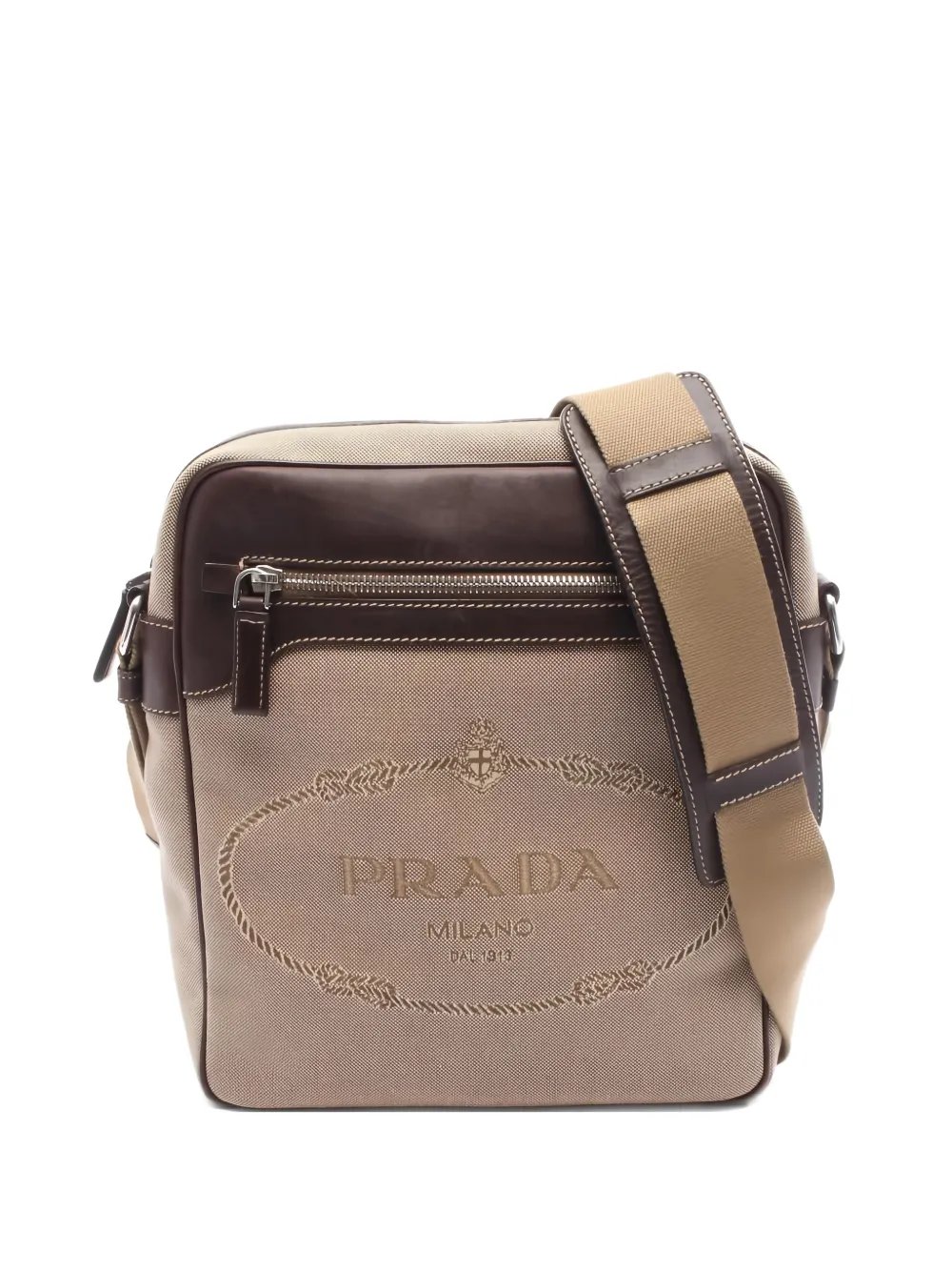 2010s logo jacquard shoulder bag