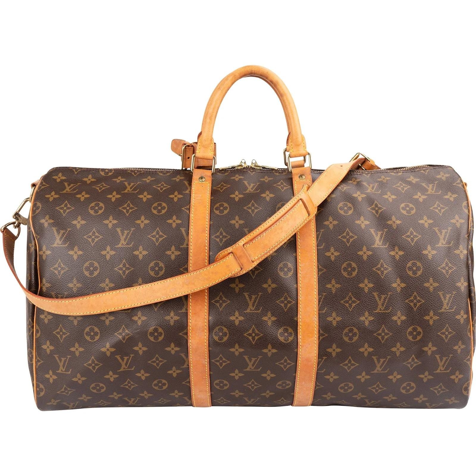 Keepall leather travel bag