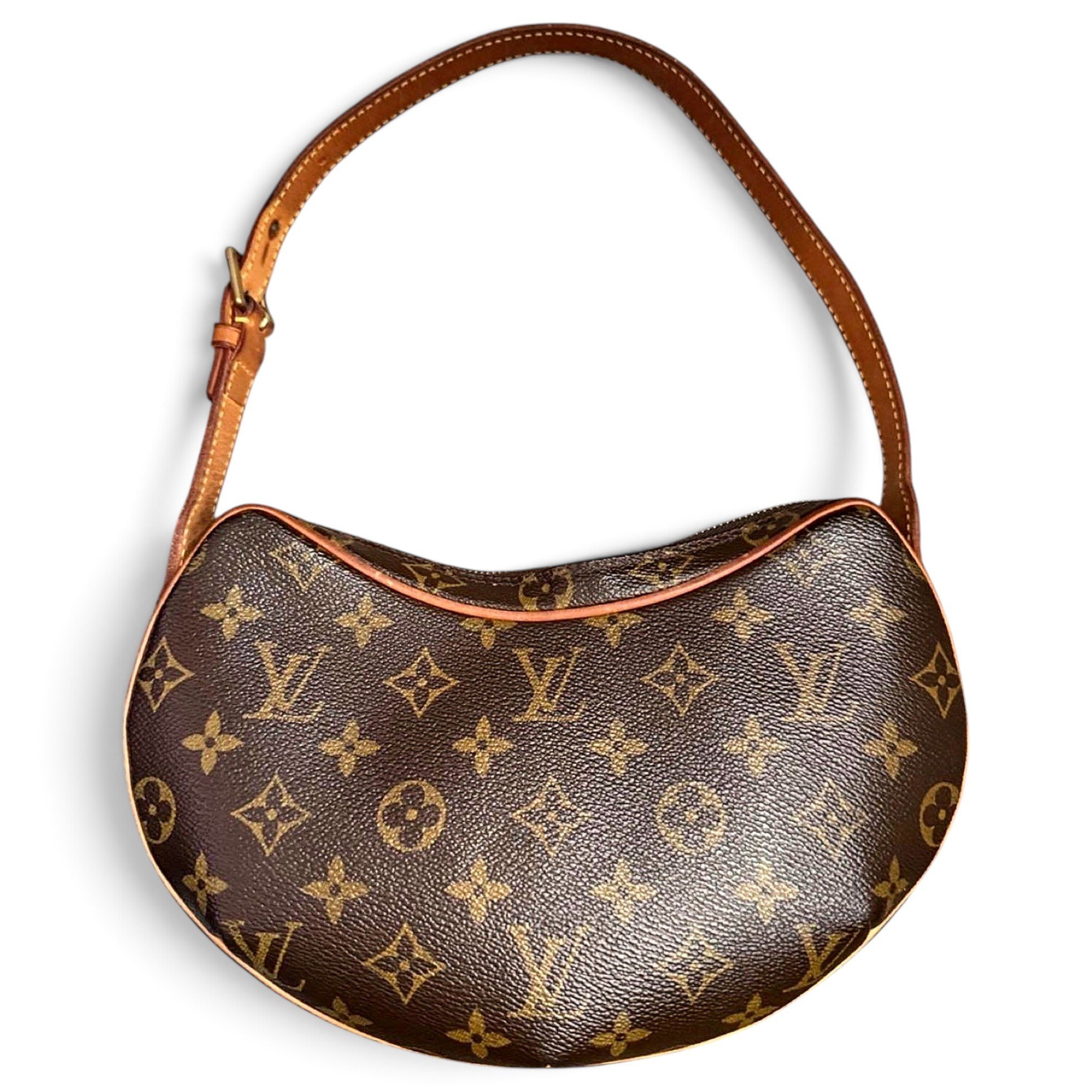 Croissant vinyl handbag