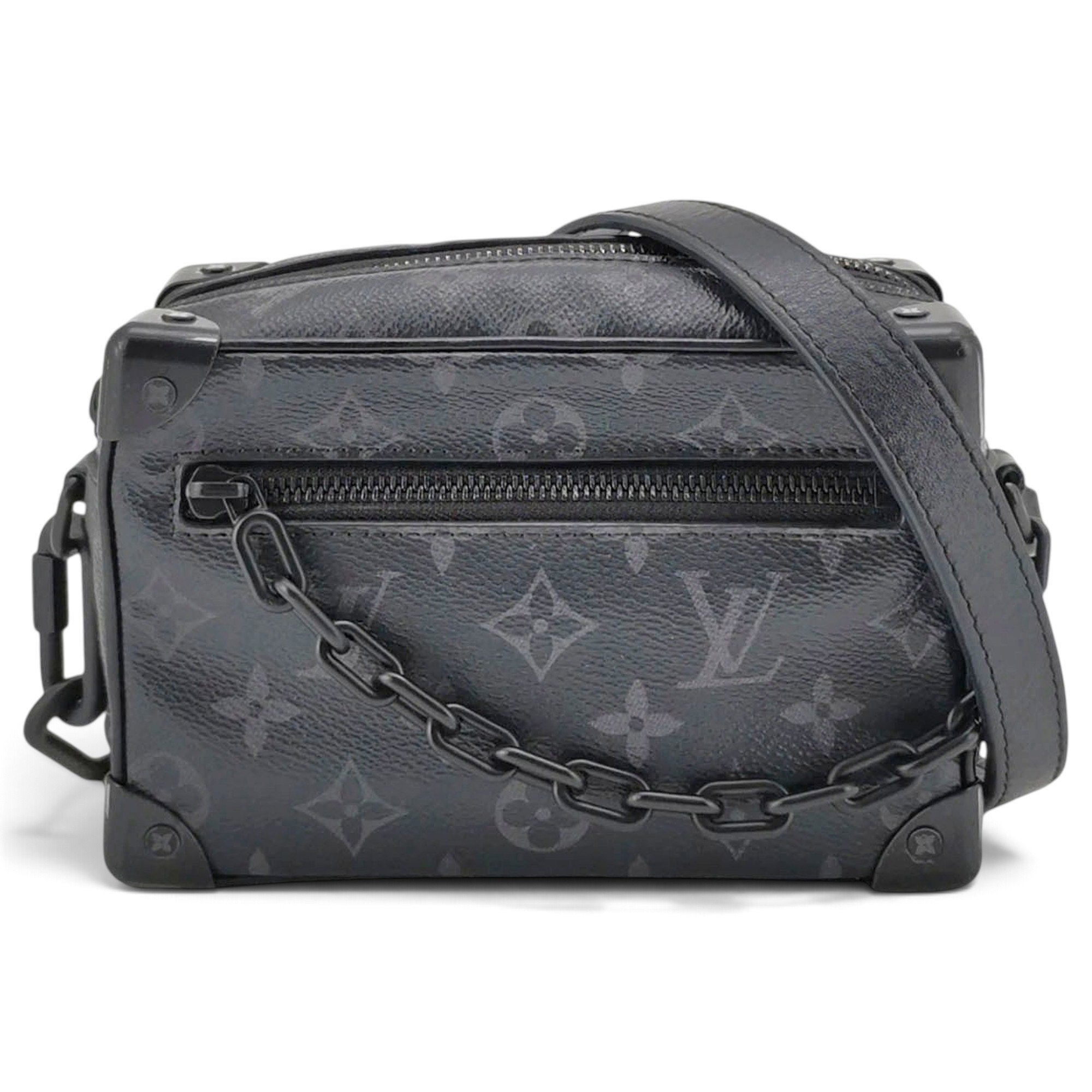Side Trunk leather handbag