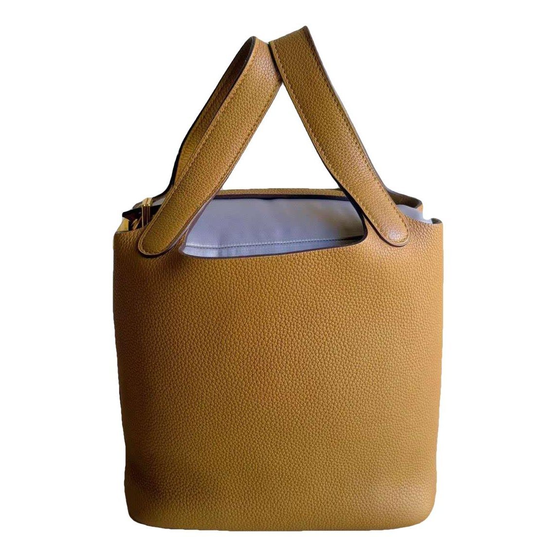 Picotin leather tote