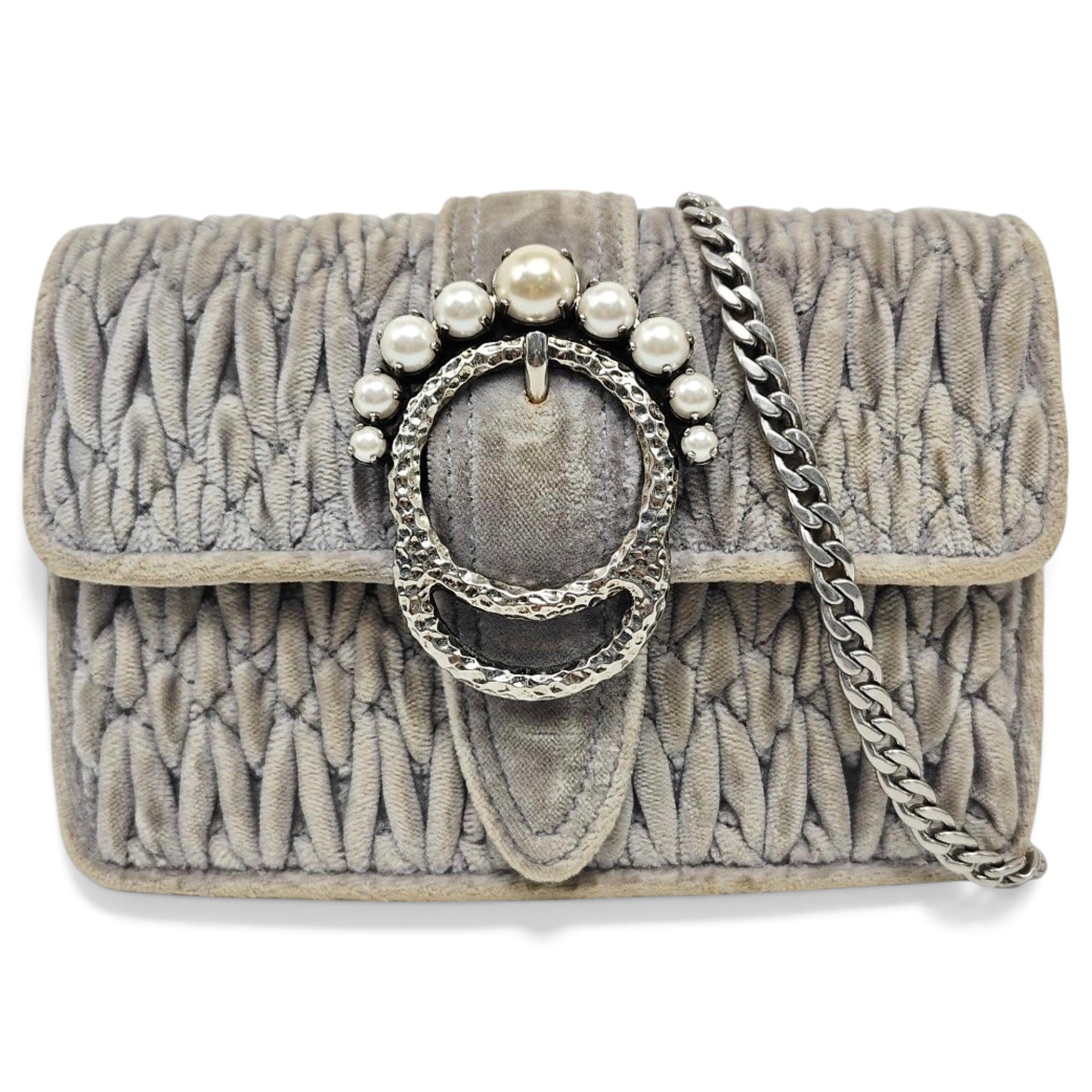 Miu Lady velvet handbag