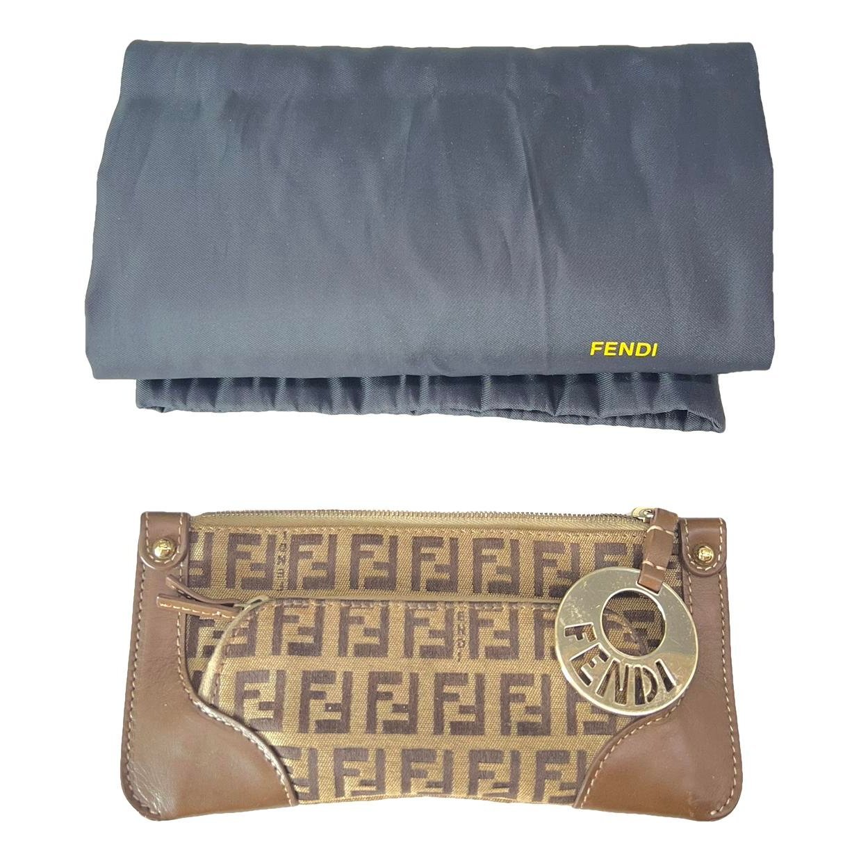 Leather clutch bag