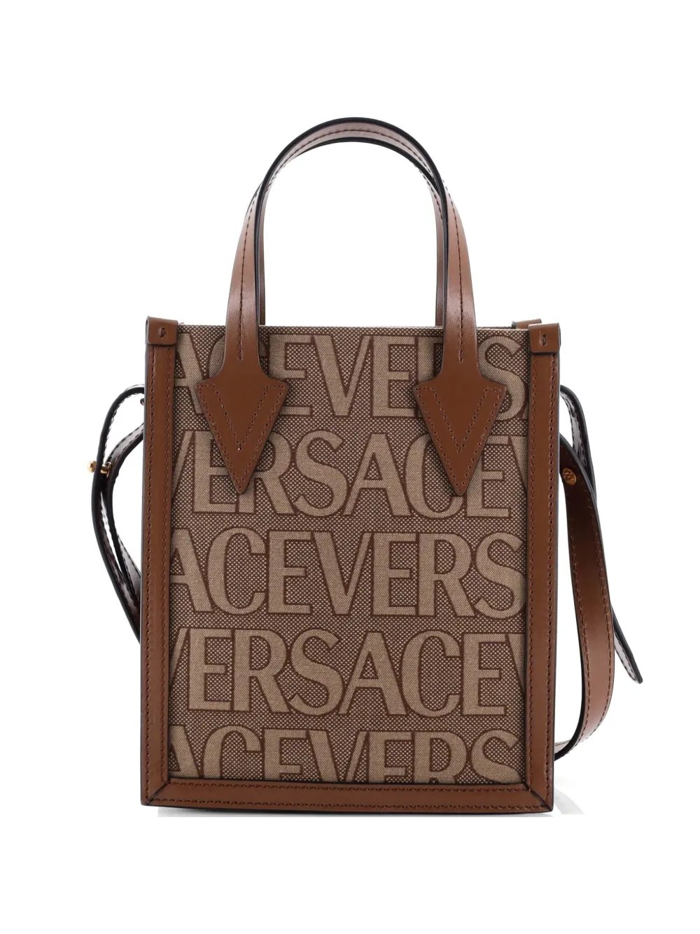 Allover Logo Convertible Tote Printed Canvas Mini crossbody bag