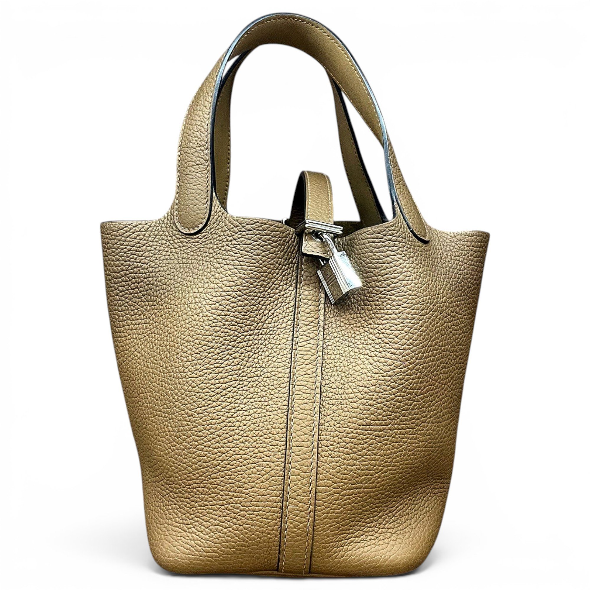 Picotin leather tote