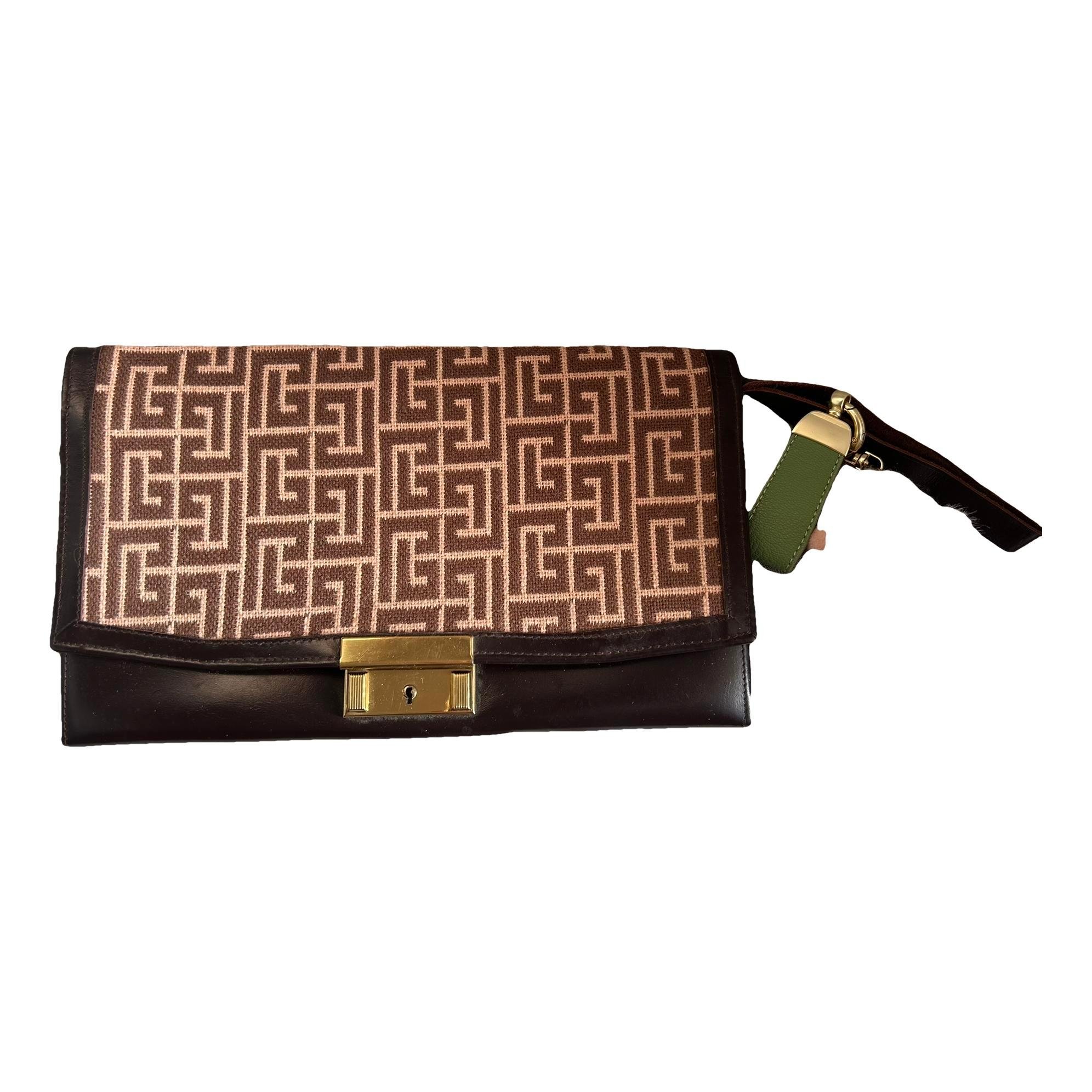 Balmain Leather clutch bag