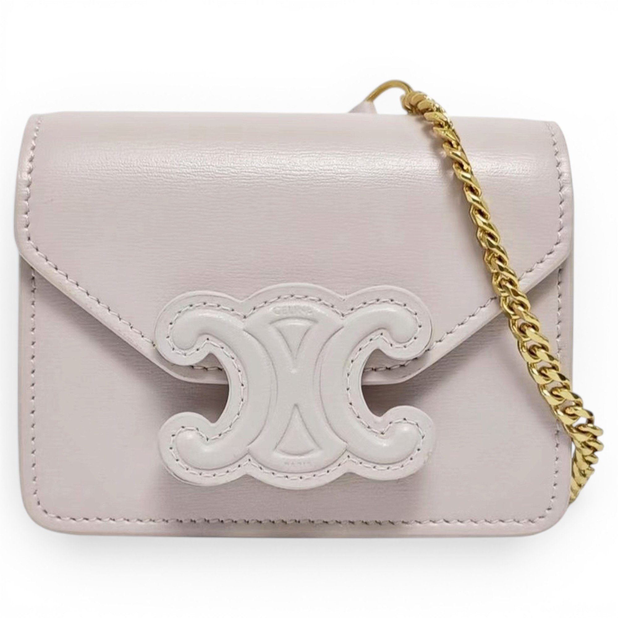 Triomphe chain leather mini bag