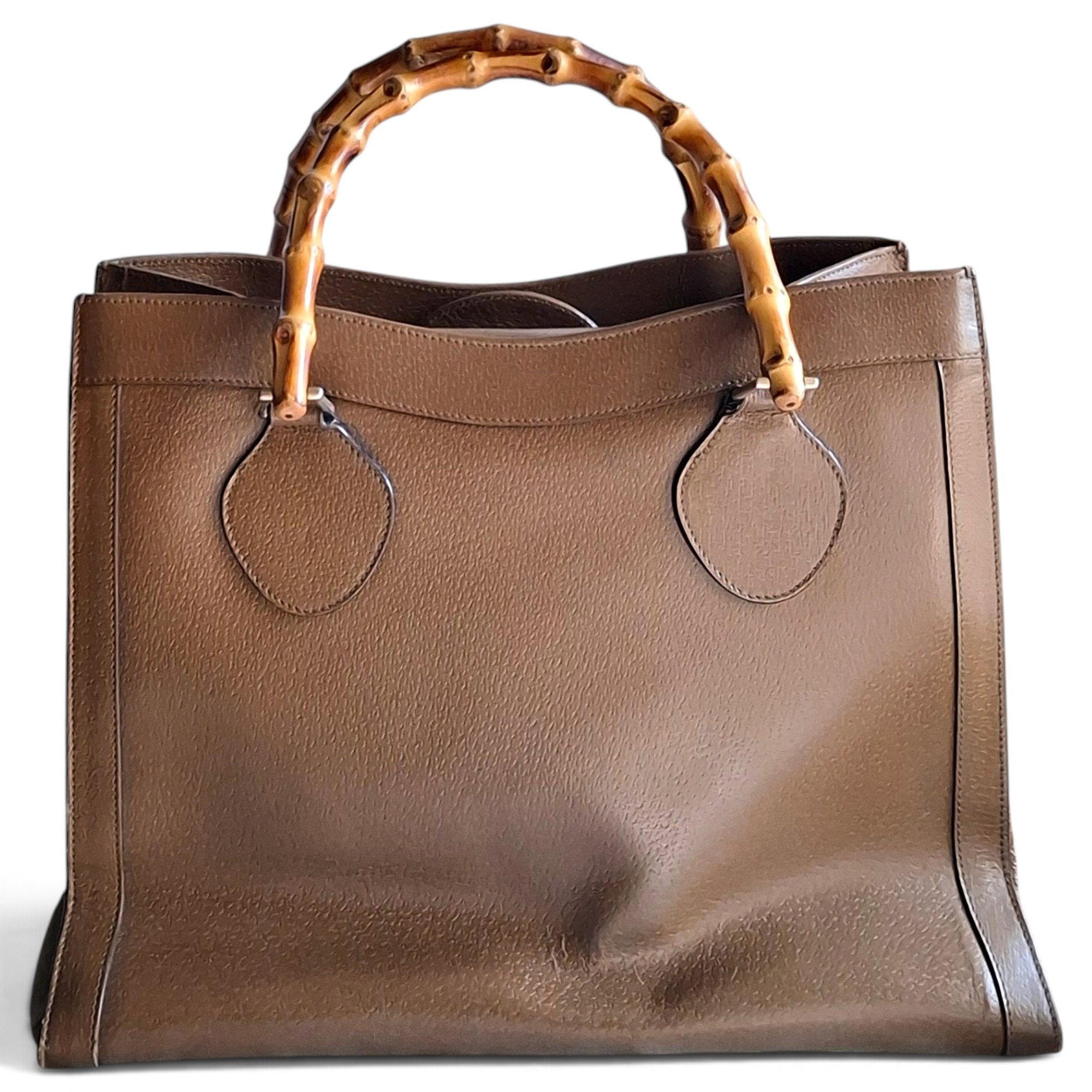 Bamboo Shopper leather tote