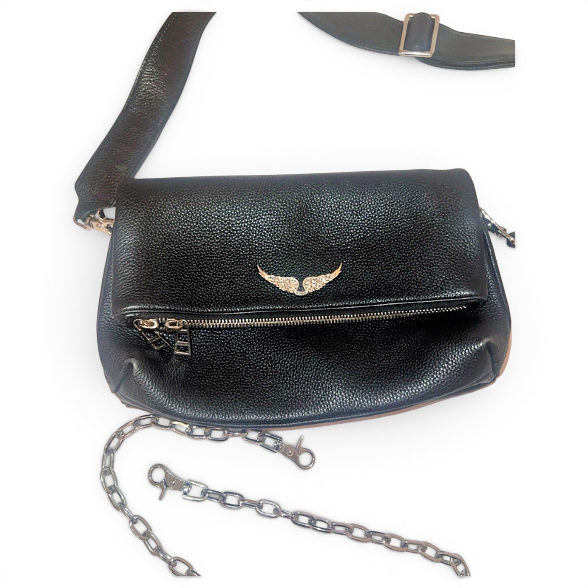 Rock leather crossbody bag