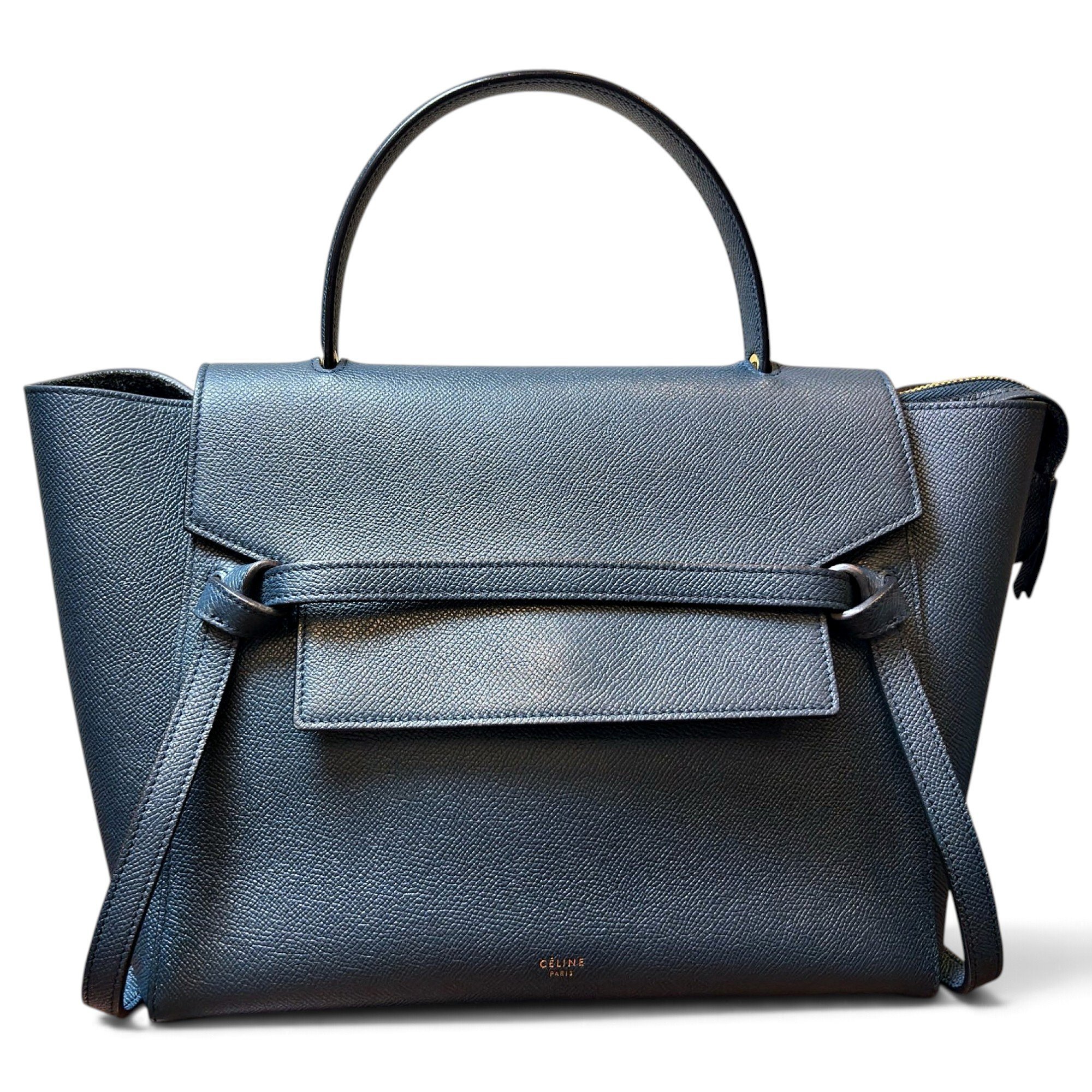 Belt leather handbag
