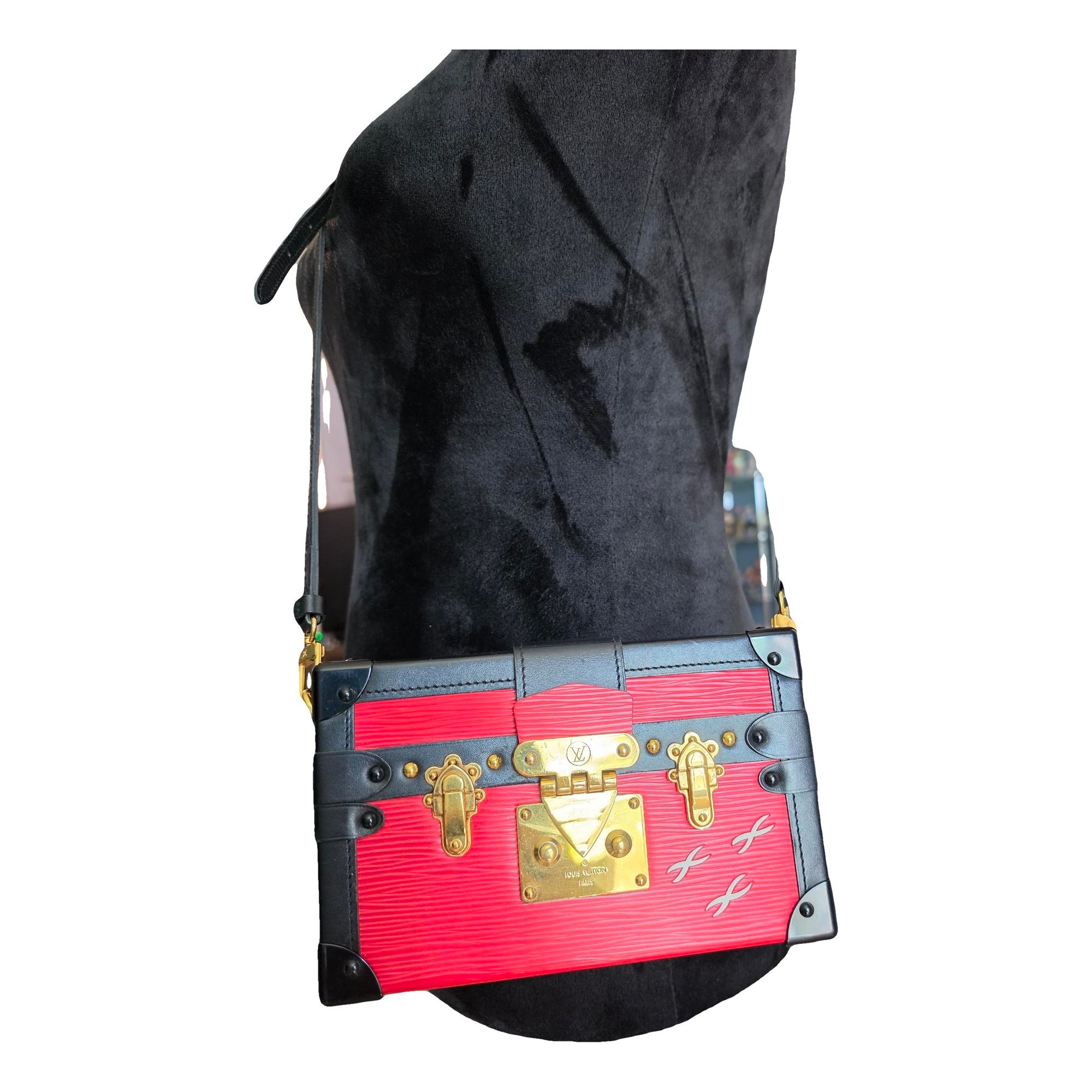 Petite Malle leather handbag