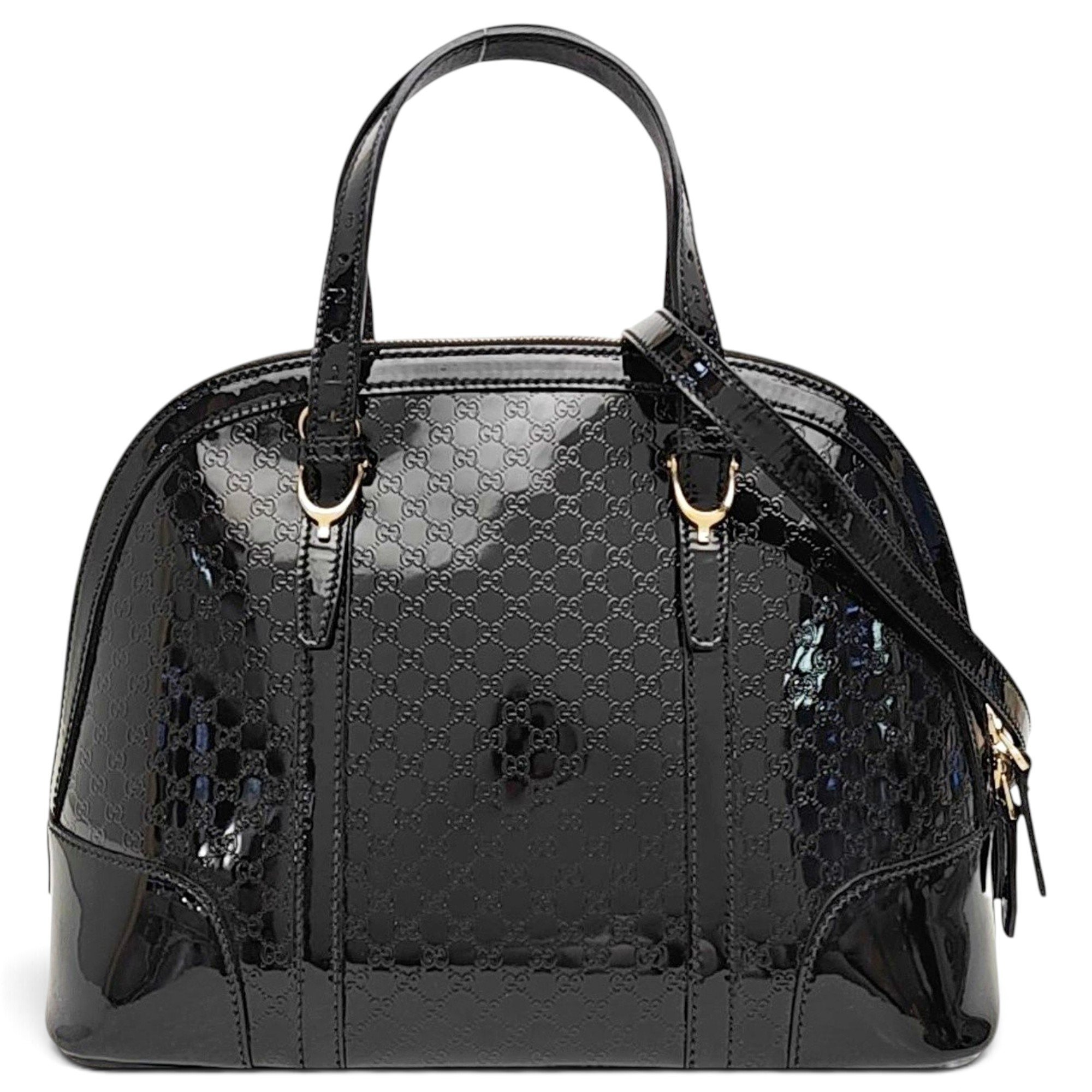 Patent leather handbag