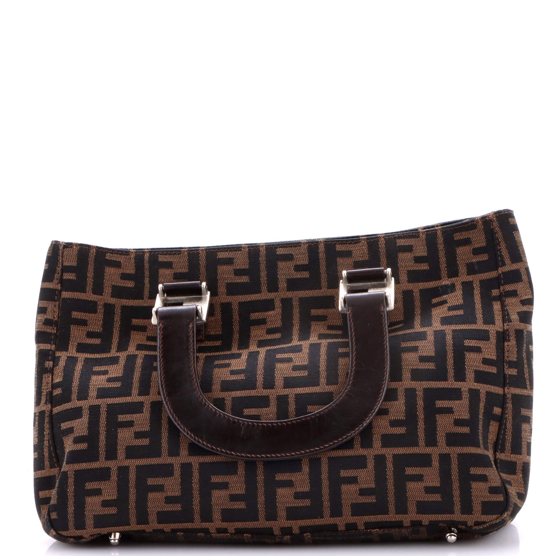 Vintage FF Handle Tote Zucca Canvas Small