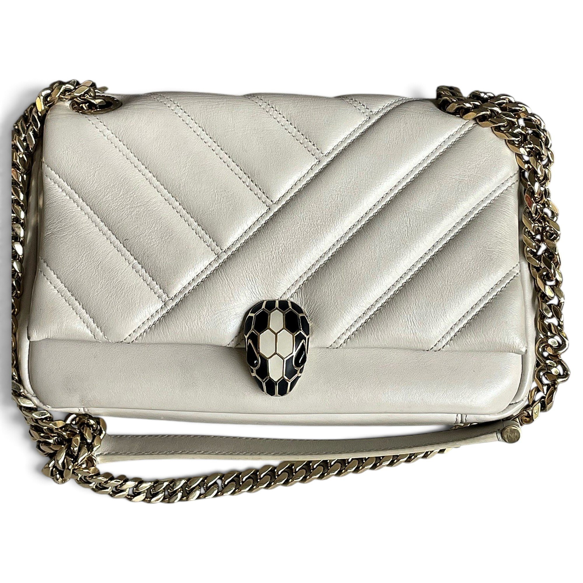 Serpenti leather handbag