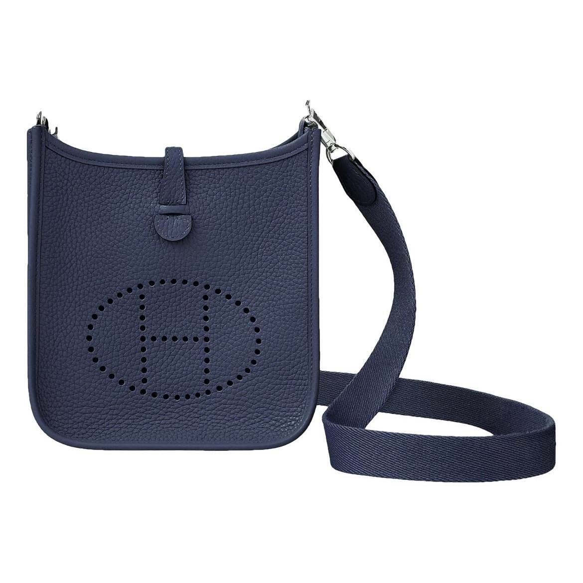 Hermes Evelyne Handbag Bleu Nuit Clemence Leather
