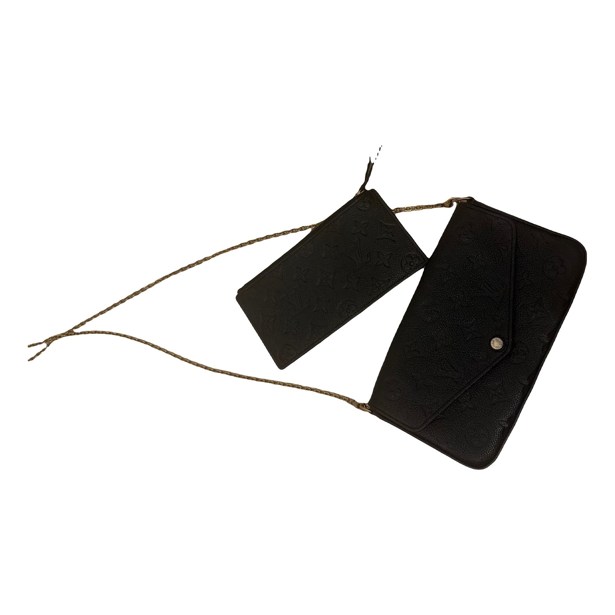Leather clutch bag