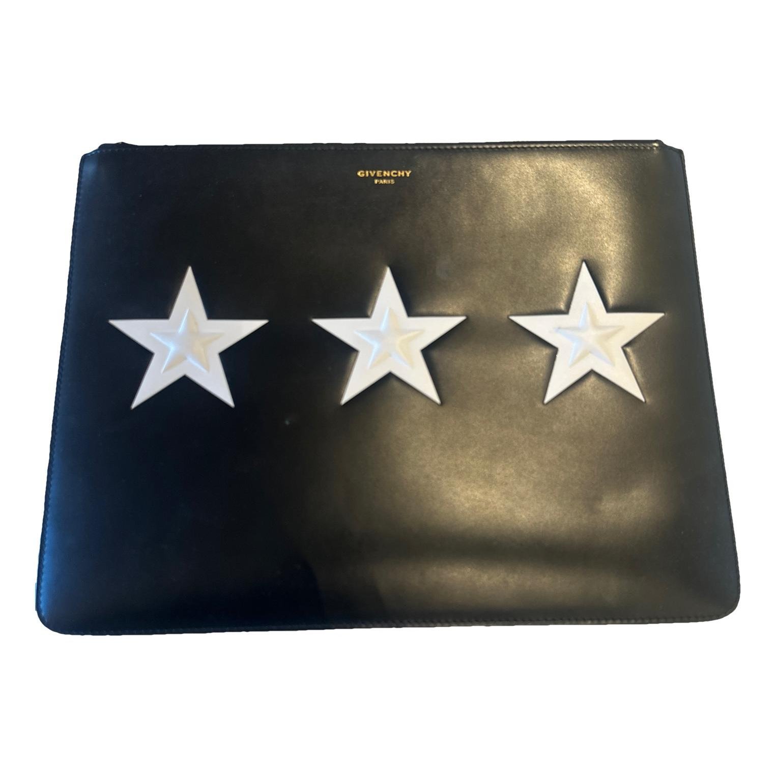 Leather clutch bag