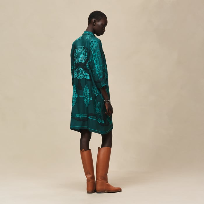 Vert Pin Robe Inspiration Chemise Imprimé « ferronnerie Remix »