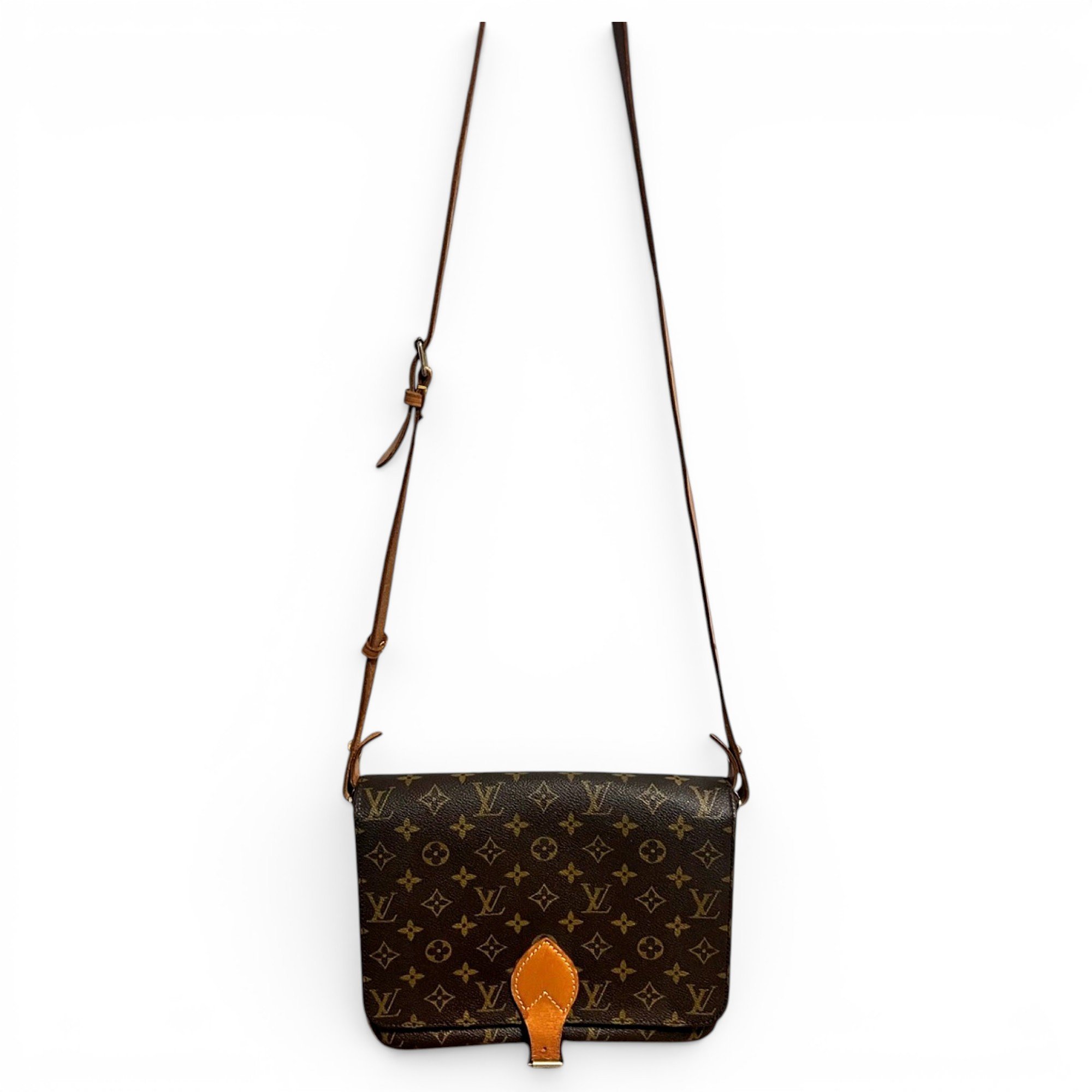 Cartouchière leather crossbody bag