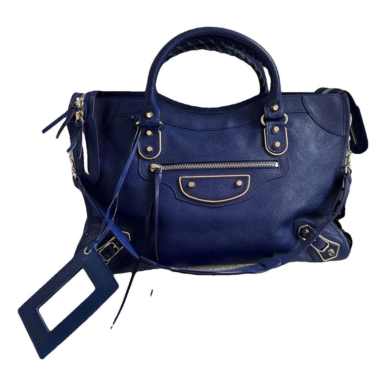 City leather handbag