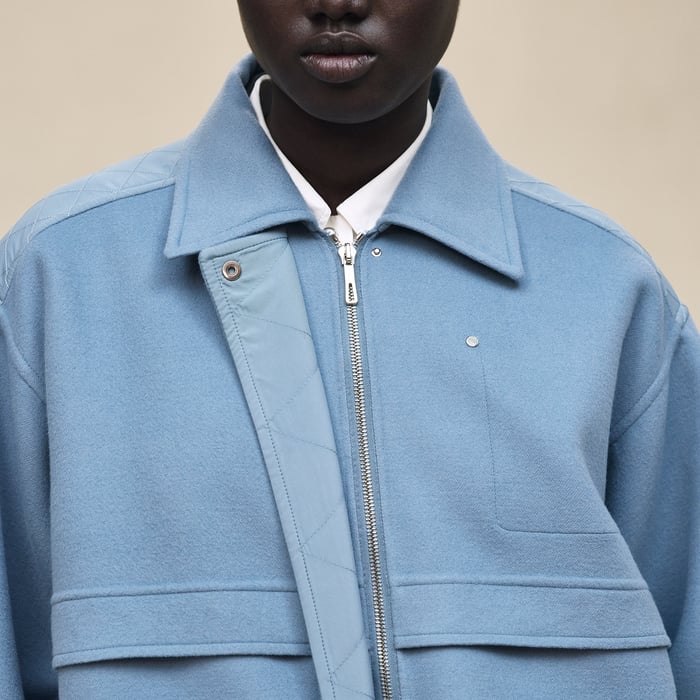 Bleu Adriatique "Chaine d'Ancre" Short Coat
