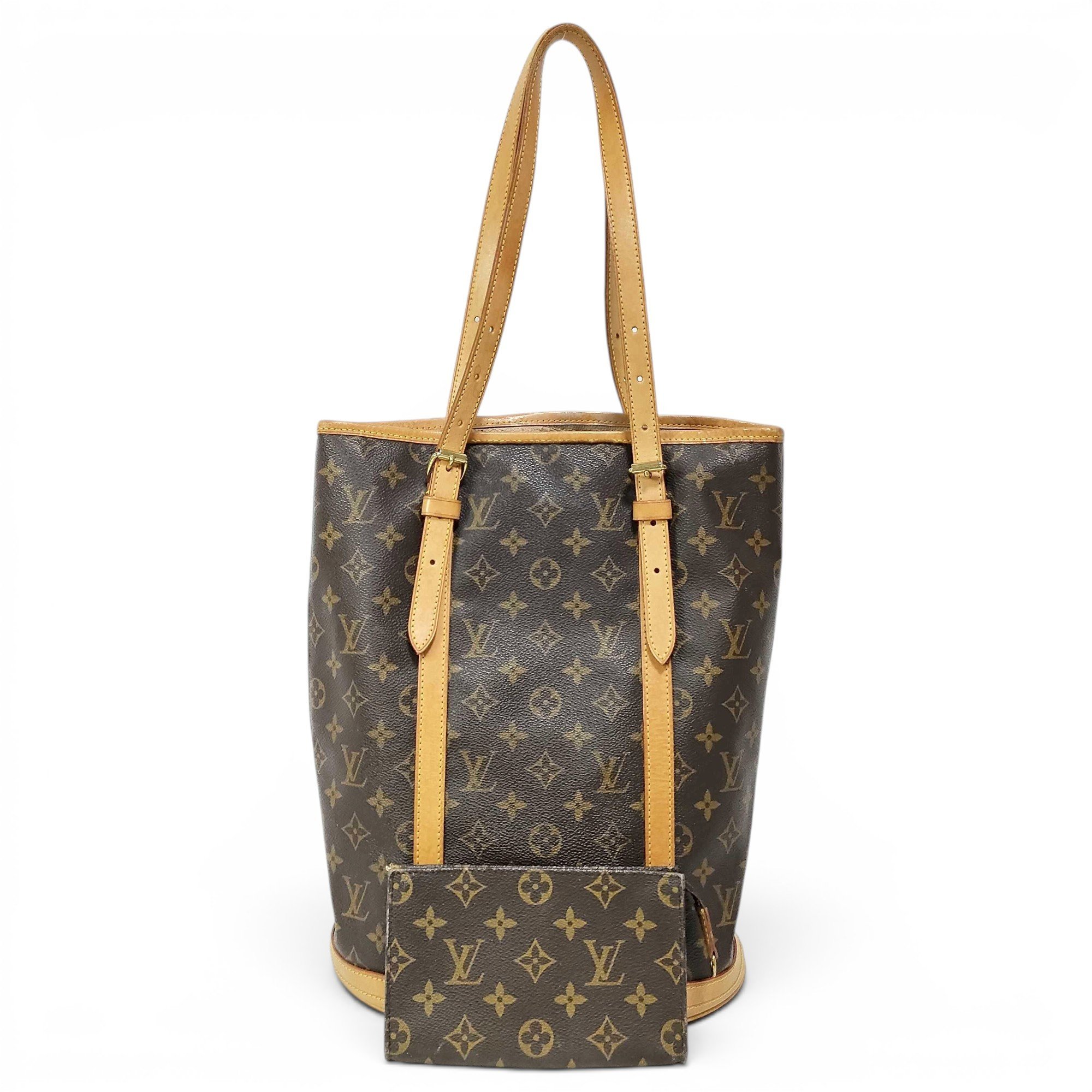 Bucket leather handbag