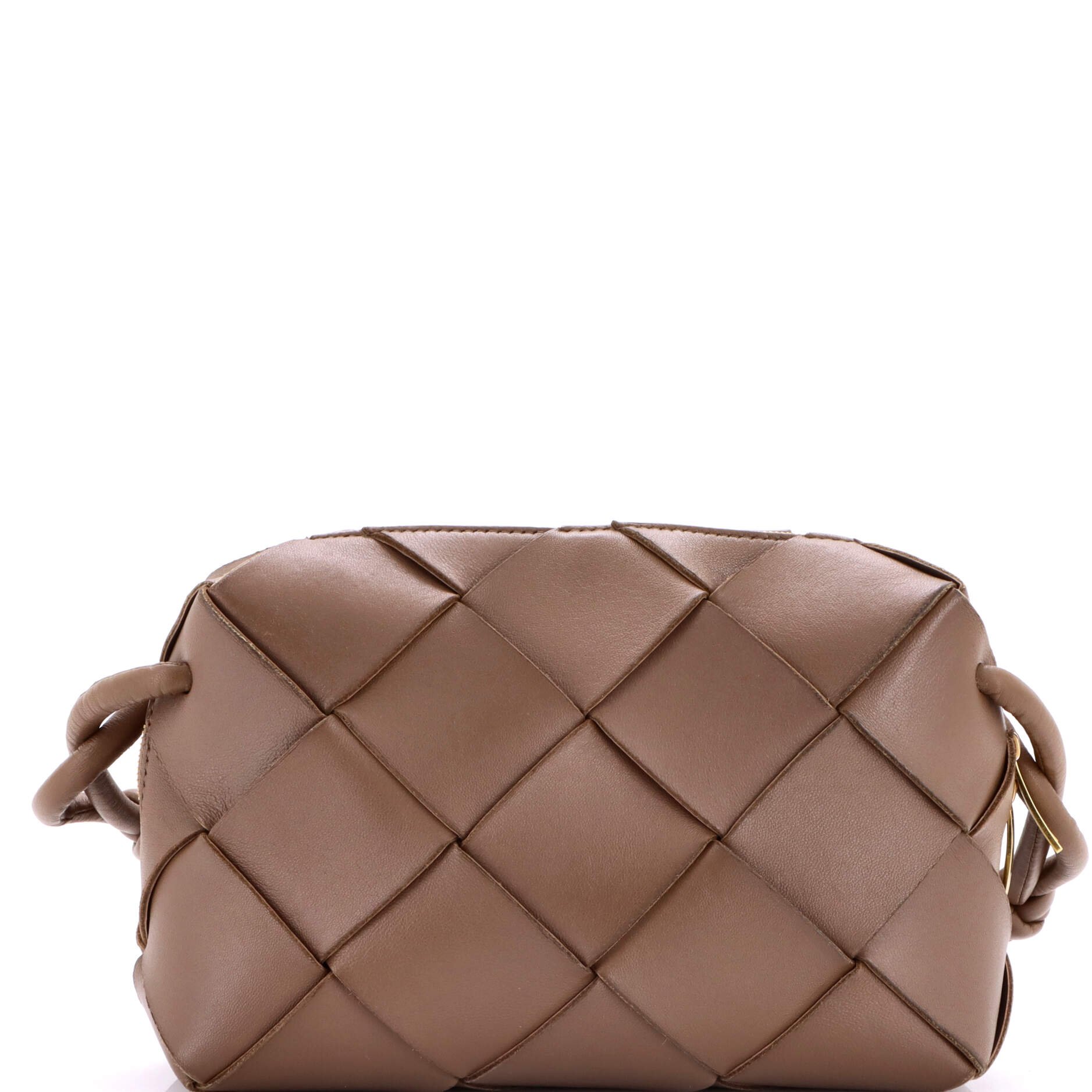 Bottega Veneta Cassette Camera Crossbody Bag Maxi Intrecciato Leather Small