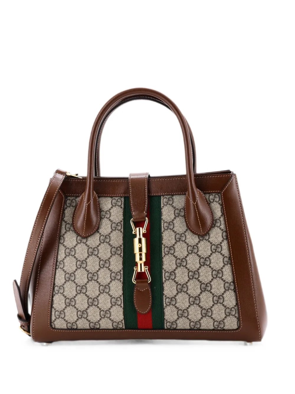 Jackie 1961 Web GG Canvas and Leather Medium tote bag
