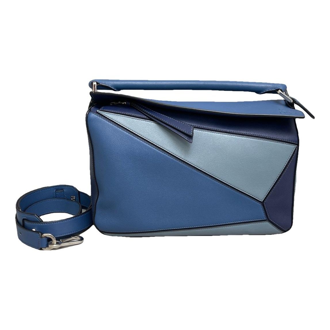 Puzzle leather handbag