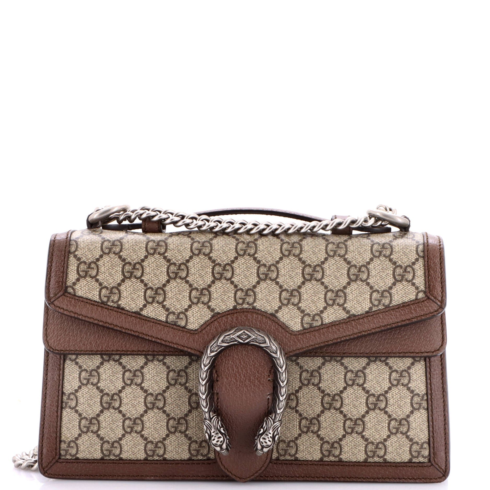 Dionysus Top Handle Chain Bag GG Coated Canvas Small