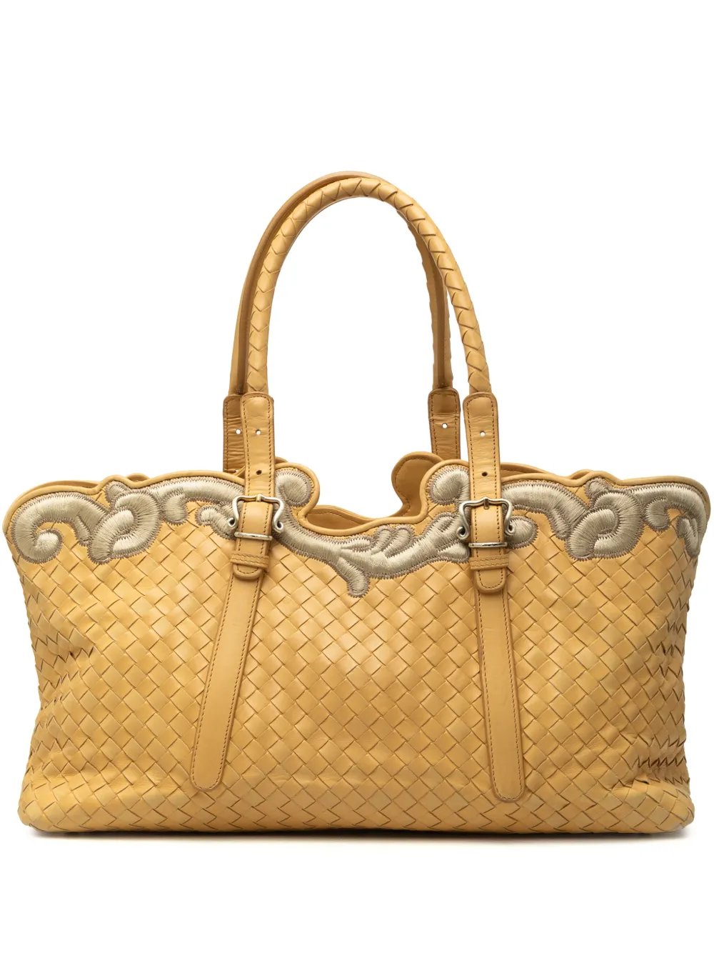 2012-2026 Embroidered Nappa Intrecciato tote bag
