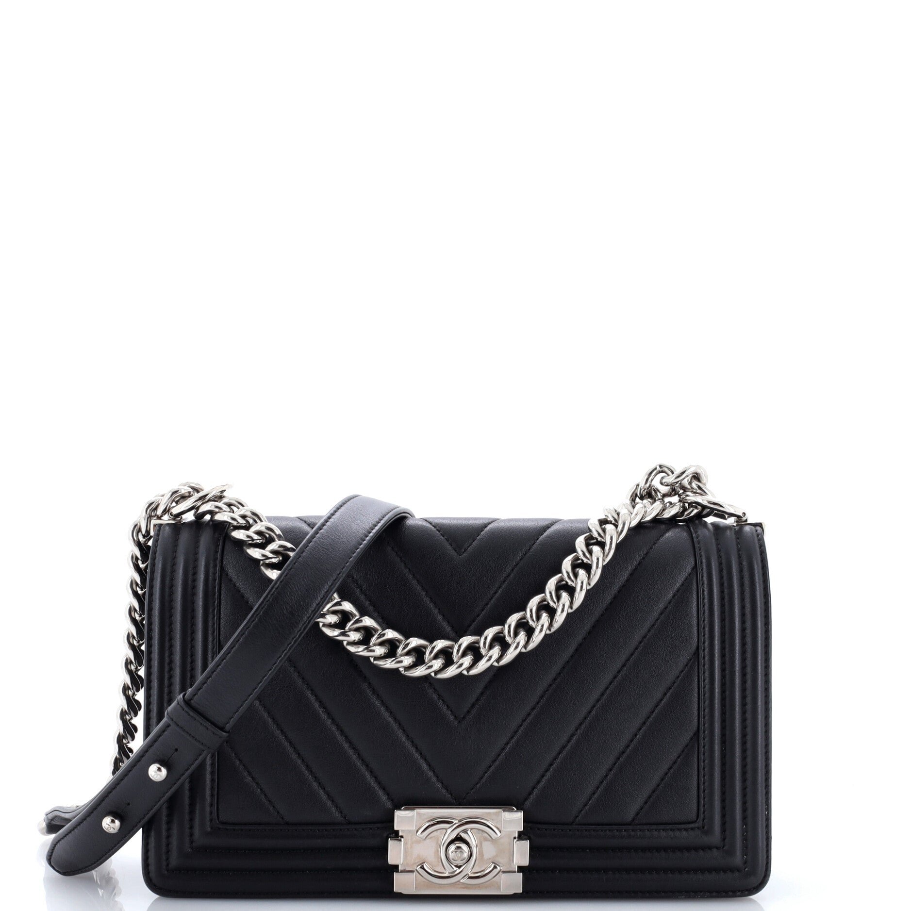 Boy Flap Bag Chevron Calfskin Old Medium