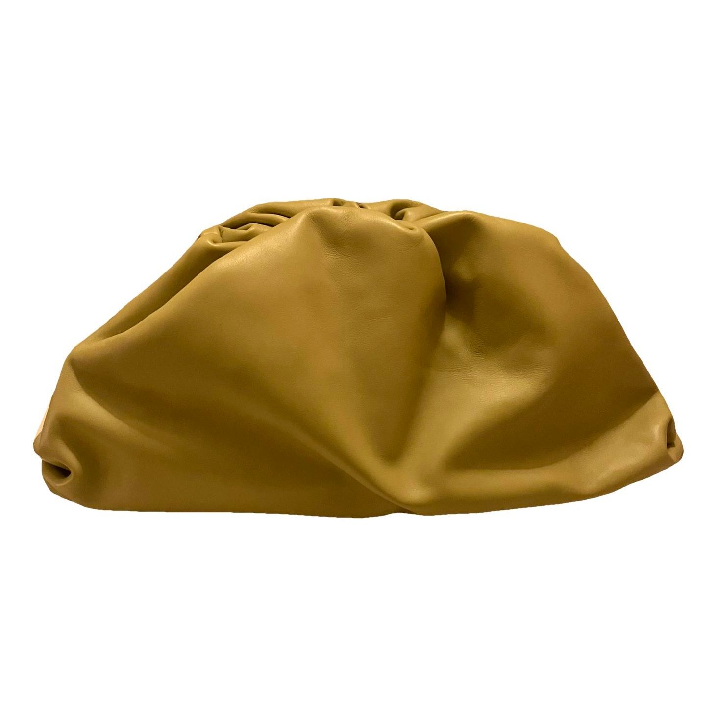 Pouch leather clutch bag