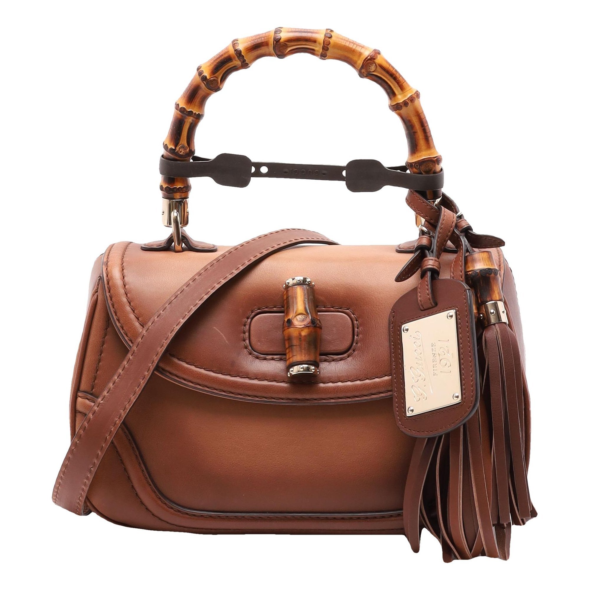 Bamboo leather handbag