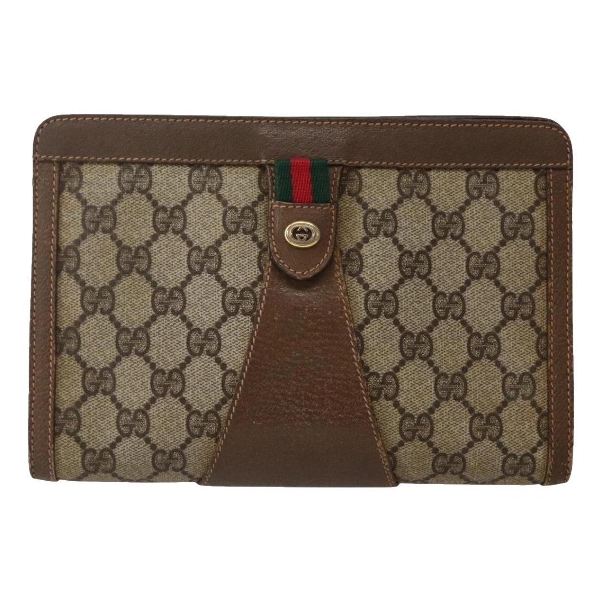 Leather clutch bag