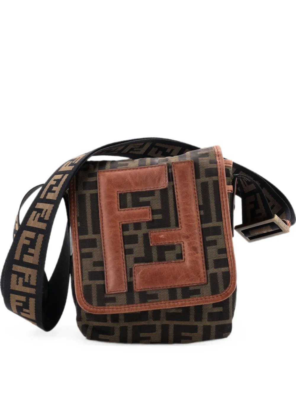 Vintage FF Flap Messenger Bag Zucca Canvas Mini crossbody bag