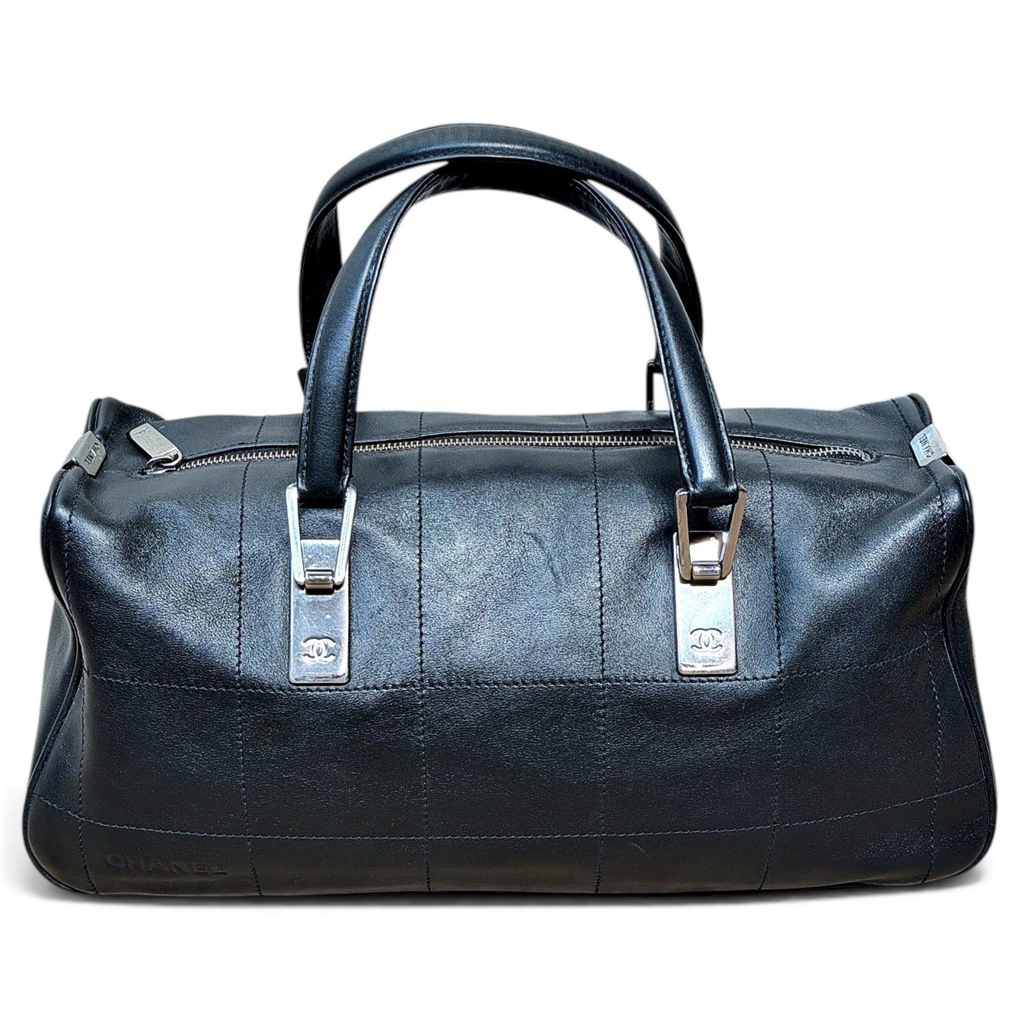Leather bowling bag
