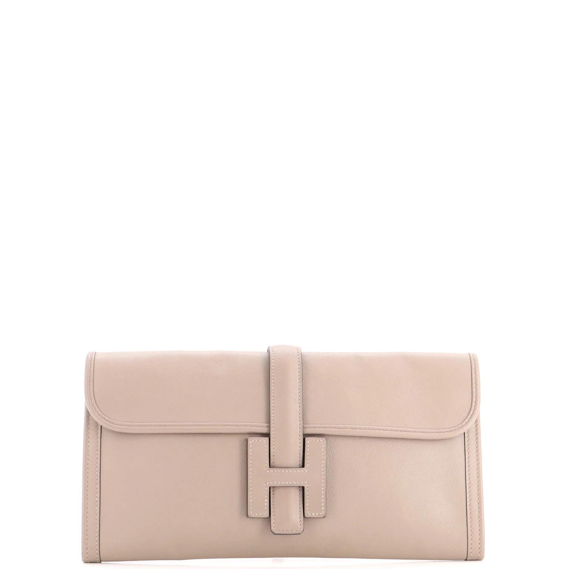 Leather clutch bag