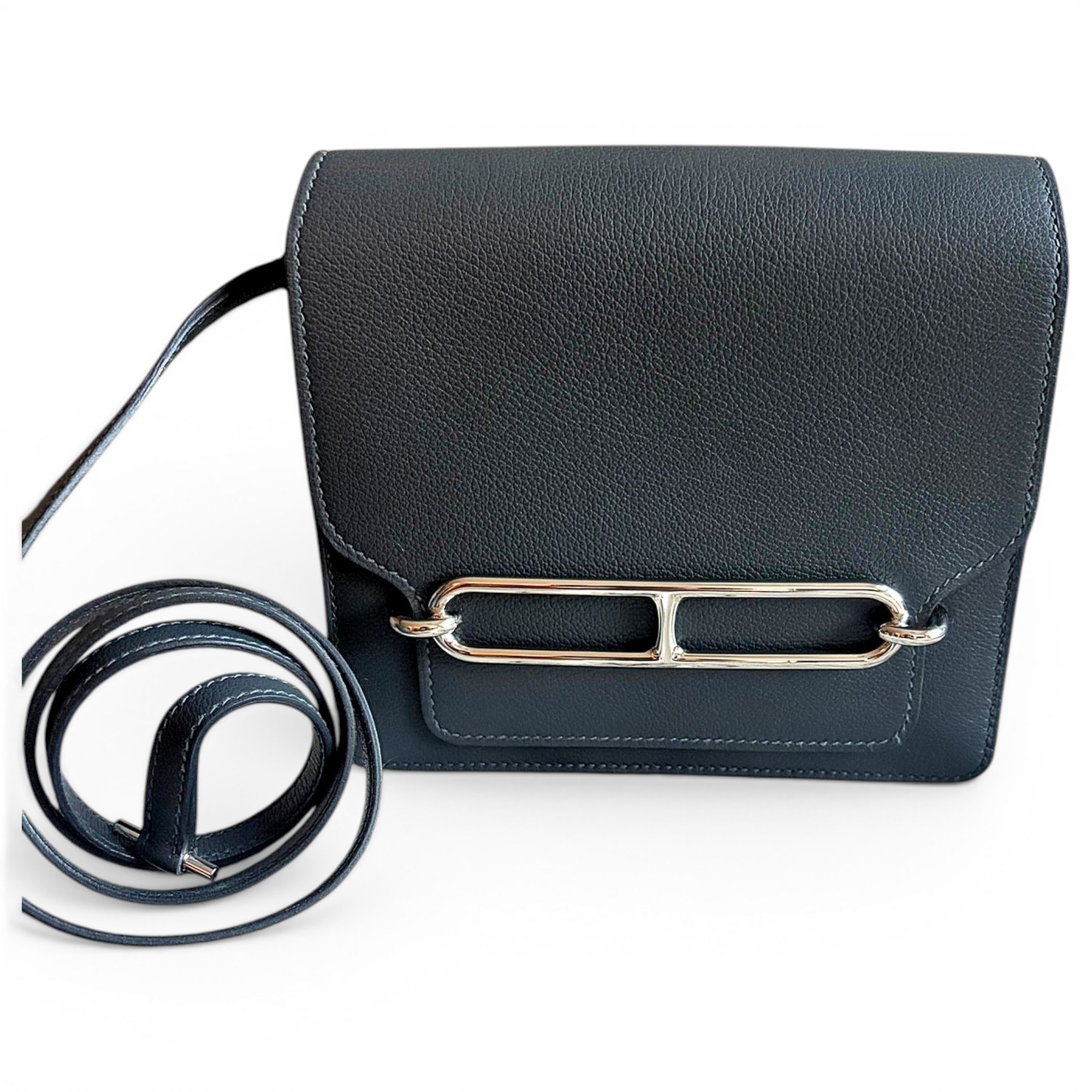 Hermes Roulis Mini Handbag Gris Misty 2024