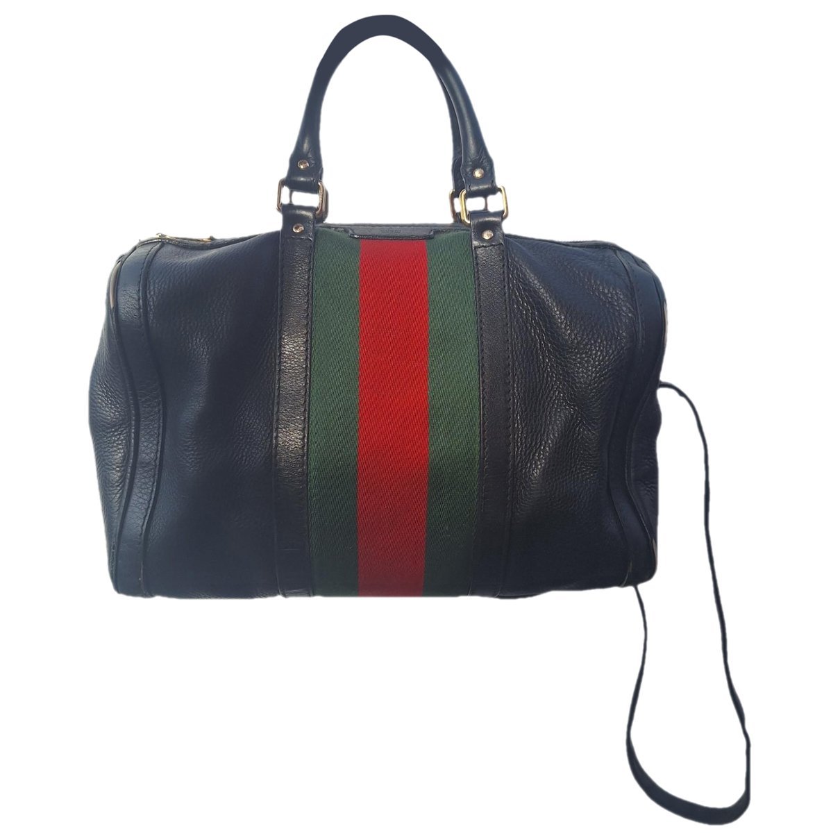 Boston leather bowling bag