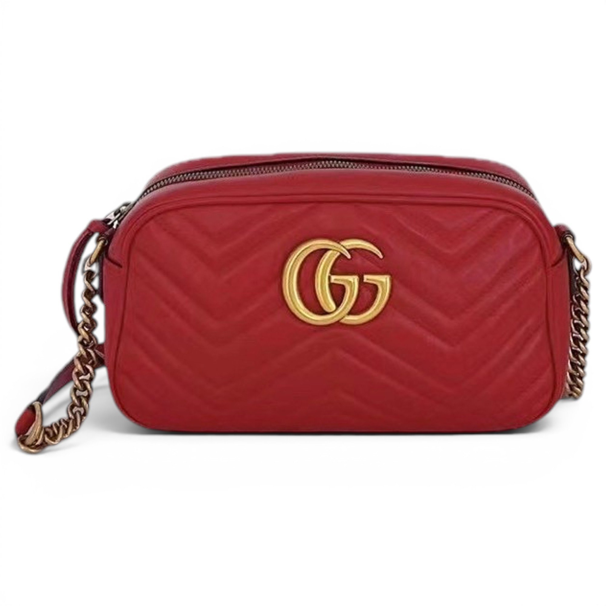 Pearly GG Marmont leather handbag