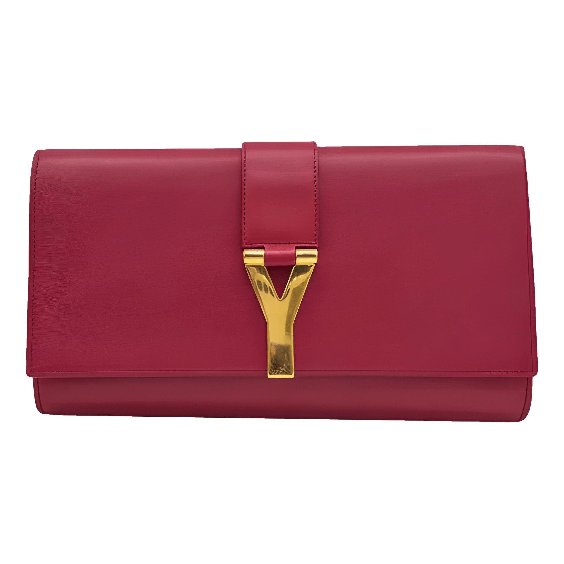 Leather clutch bag