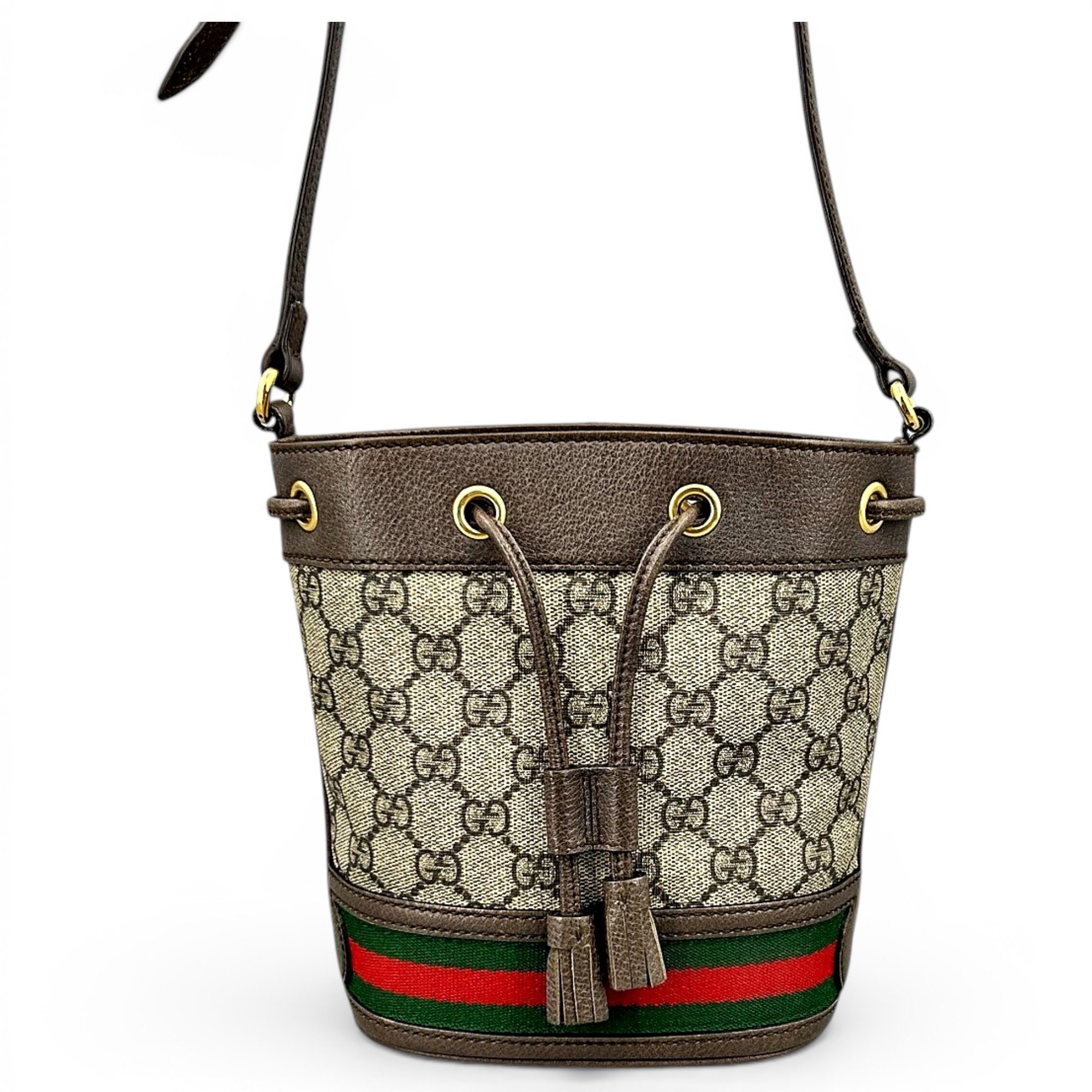 Ophidia Bucket leather crossbody bag