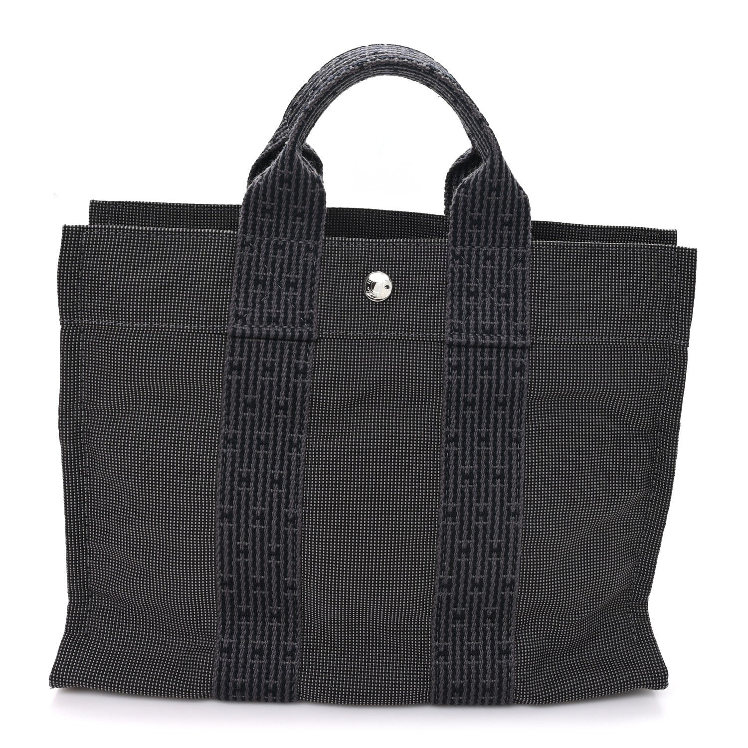 Hermes Canvas Herline PM Tote Grey