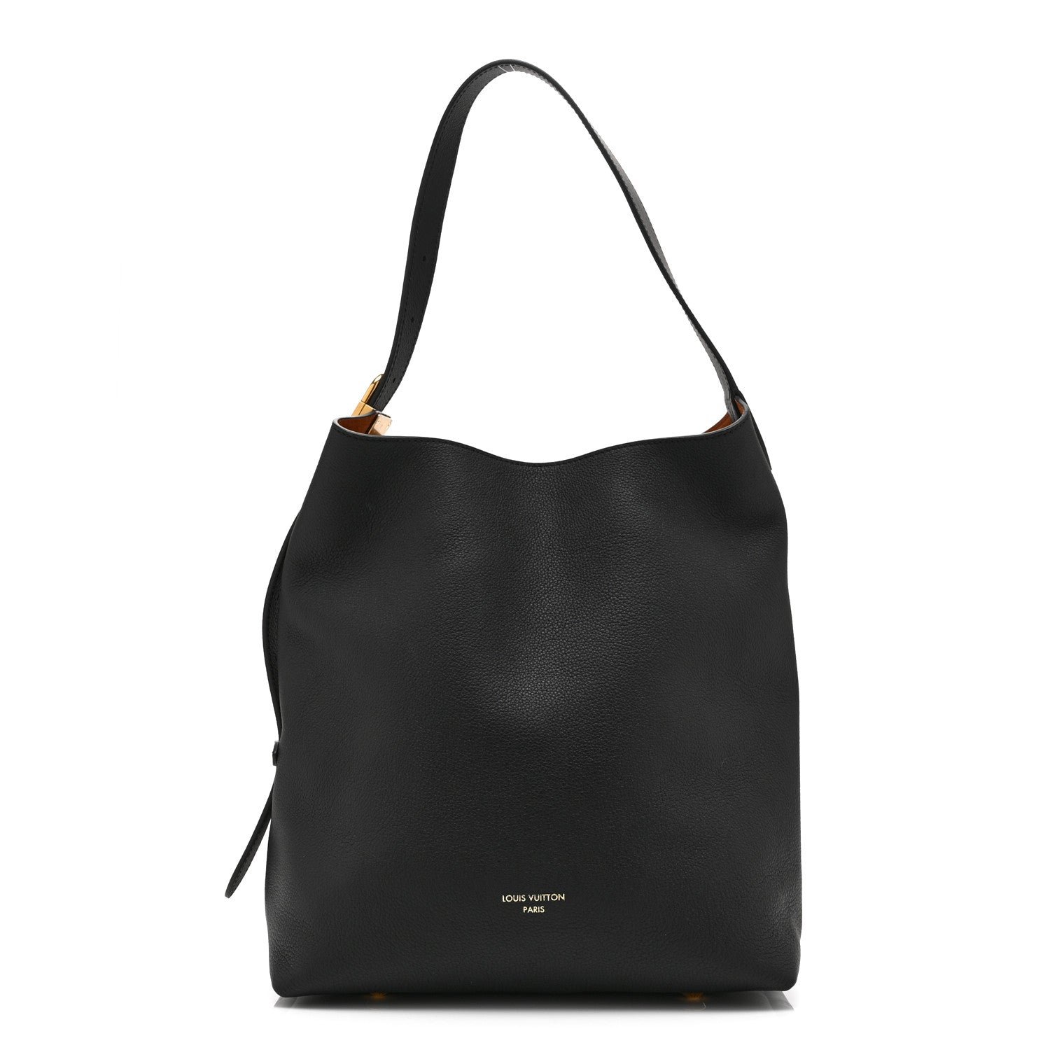 Louis Vuitton Grained Calfskin Low Key Hobo MM Black
